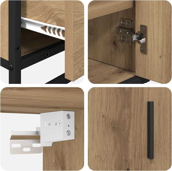 vidaXL Badezimmermöbel-Set mit Regal 3 pcs Artisan-Eiche Holzwerkstoff 3402327 Bild 8