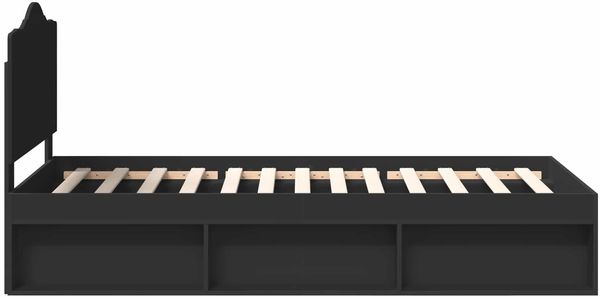 vidaXL Bettrahmen Schwarz 90 x 200 cm Massives Kiefernholz 3413354 Bild 8
