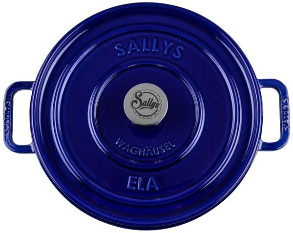 Sallys Schmortopf Vielseitiger Gusseisentopf ELA, ideal für Brot, Braten & Familienküche, Vollgusseisen mit hochwertiger Emaille-Beschichtung (inklusive Deckel, langlebig und ofenfest bis 250 °C), Gusseisentopf, Ø 29 cm / 5 l, Gusseisen mit Emaille, rund