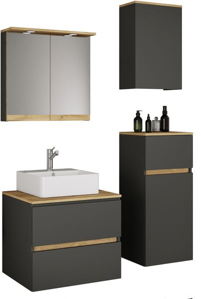 VCM Badmöbel Waschtisch Cosila 921995 Anthrazit H. 150 x B. 100 x T. 47 cm