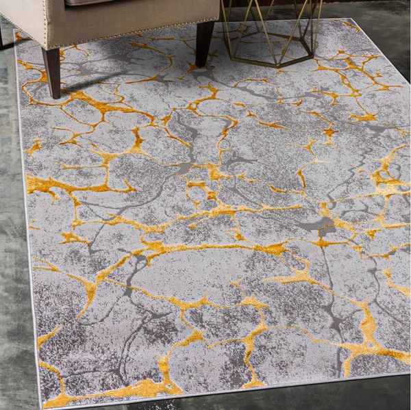 Mazovia Designteppich Modern Teppich für Wohnzimmer, Schlafzimmer, Esszimmer, 80 x 150 cm, Kurzflor, Abstrakt