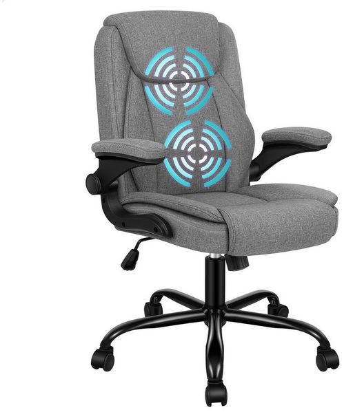 ALFORDSON Bürostuhl Ergonomischer Massage Studienstuhl mit Klappbarer Armlehne, Für Computer Arbeitstisch, Max Belastung 150kg