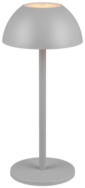 lightling LED Tischleuchte Robert, Touchfunktion, LED fest integriert, Warmweiß, 4 fach Touch, Akkubetrieb, USB-C, Outdoor geeignet, ultimate grau