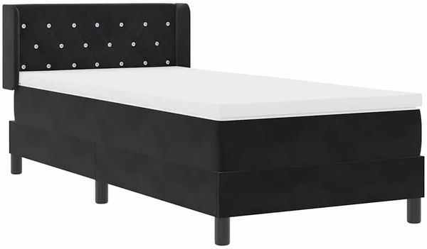 vidaXL Boxspringbett mit Kopfteil Schwarz 200 x 100 cm Samt 3341404 Bild 6