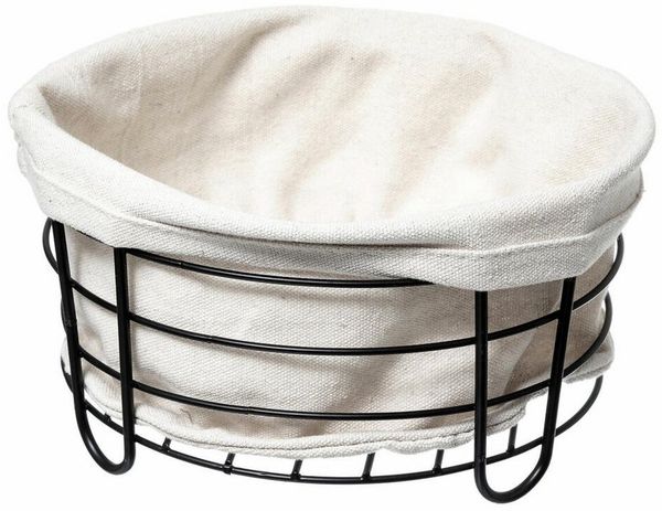 5five Simply Smart Brotkorb Bistro, Stahl pulverbeschichtet, Baumwolle, Polyester