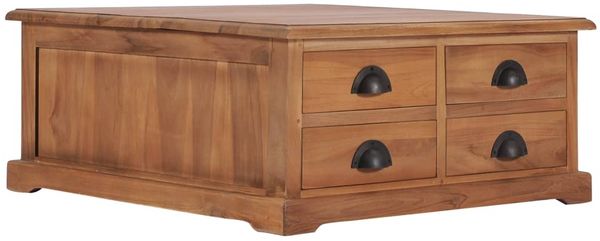 vidaXL Couchtisch 68 x 68 x 30 cm Teak Massivholz 286274