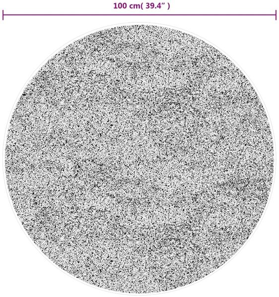vidaXL Teppich IZA Kurzflor Skandi-Stil Anthrazit Ø 100 cm 375434 Bild 10