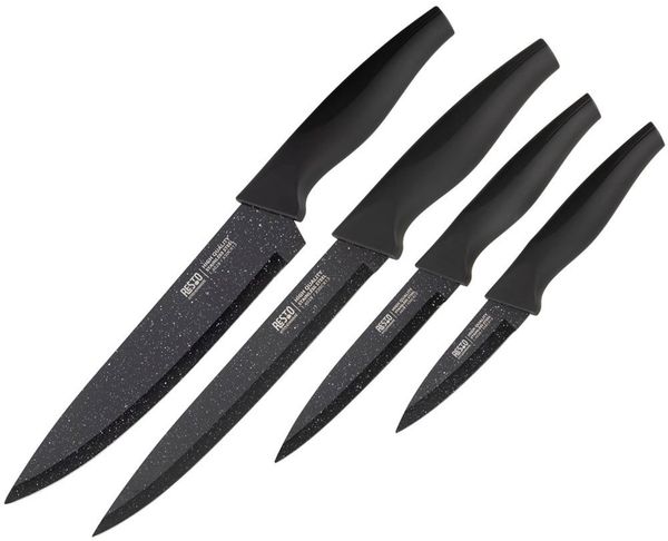 RESTO Kitchenware Messer-Set Leo, Edelstahlmesser 4-teilig in Magnet-Geschenkbox (Set, 4-tlg), Kochmesser, Tranchiermesser, Universalmesser, Gemüsemesser