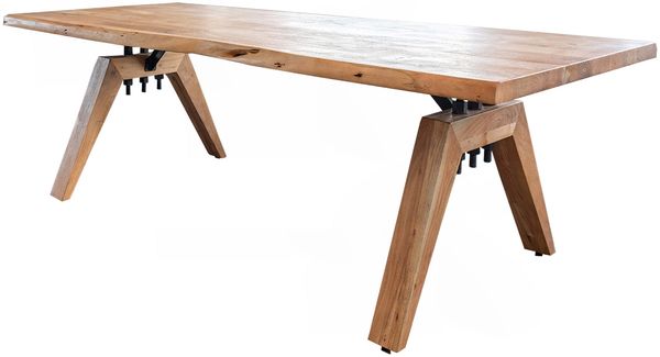 KAWOLA Esstisch WOODY Akazie massiv Natürliche Baumkante 240x100cm Bild 3