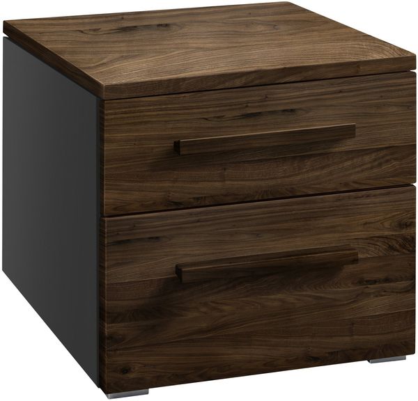 Accessoires Nachttische braun Nussbaum Massivholz 50cm x 45cm x 41cm