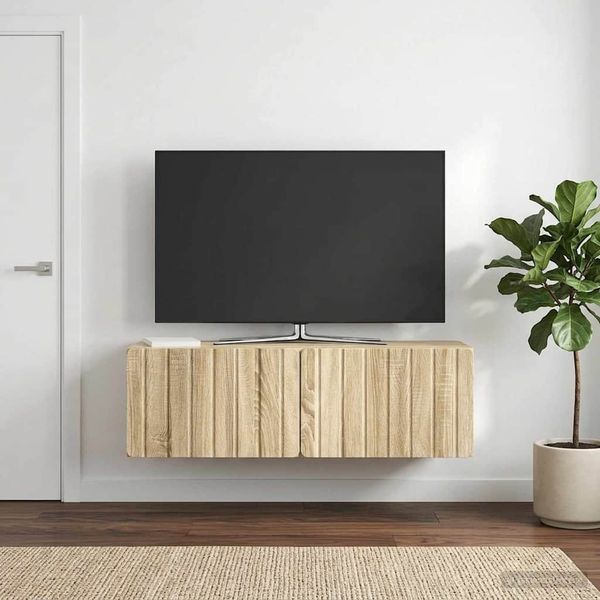 vidaXL Wandmontierter TV-Schrank Sonoma-Eiche 98 x 31 x 30 cm 898387