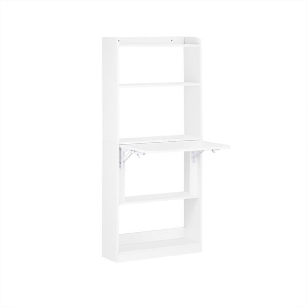 SoBuy FWT92-H-W Schreibtisch, Spanplatte, Melamin, Weiß, 60 x 145 x 58 cm