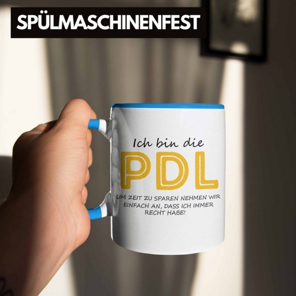 Trendation Tasse Lustige Tasse PDL Geschenkidee für Pflegedienstleitungen Krankenhaus Bild 3