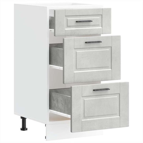 vidaXL Küchenunterschrank Porto Betongrau Holzwerkstoff 854224 Bild 5