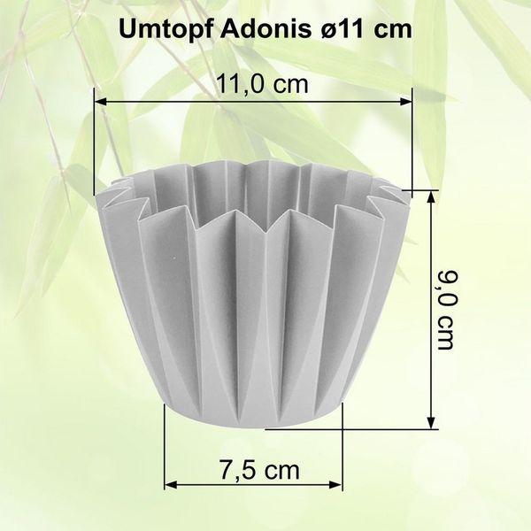 Heimwerkercenter Übertopf MePla - 10 Stück - Umtopf Adonis ø11 - Weiss