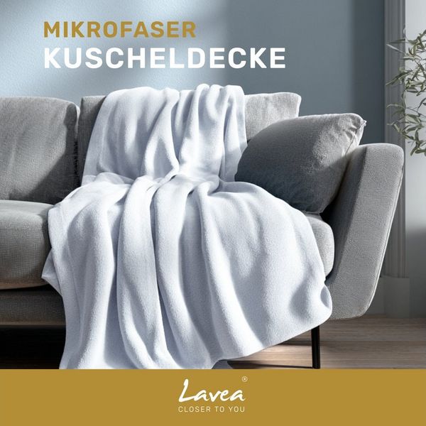 Wohndecke Kuscheldecke, Fleecedecke, Wolldecke flauschig und weich, Lavea, Sofadecke, Atmungsaktiv & Hautfreundlich, Decke