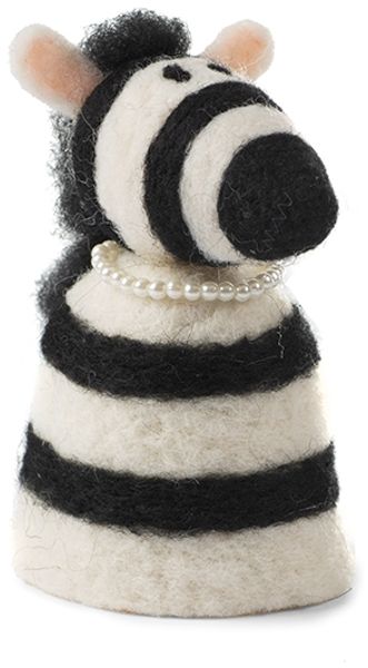Eierwärmer aus Filz Zebra