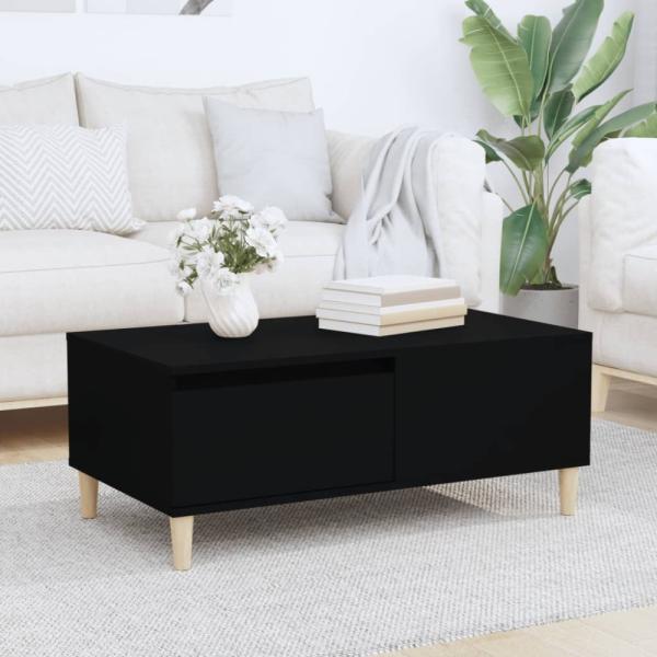 vidaXL Couchtisch Schwarz 90x50x36,5 cm Holzwerkstoff 821109