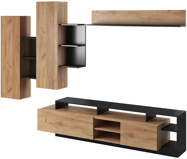 Vente-unique - IDESIA TV unit Holz, Platte GrauBeige - B 40 cm30 cm x H 171,5 cm x L 260 cm Bild 2