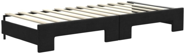 vidaXL Tagesbett Ausziehbar mit Schubladen Schwarz 80x200 cm Stoff 3196629 Bild 8