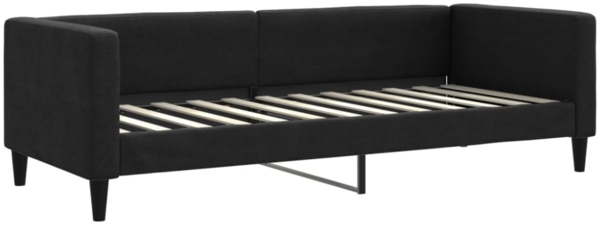 vidaXL Tagesbett Ausziehbar mit Schubladen Schwarz 80x200 cm Stoff 3196629 Bild 5