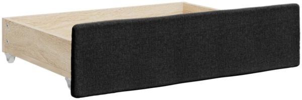 vidaXL Tagesbett Ausziehbar mit Schubladen Schwarz 80x200 cm Stoff 3196629 Bild 12
