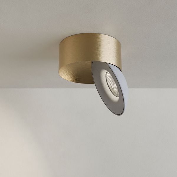 s.luce Santa Neo LED-Deckenstrahler schwenkbar & dimmbar Gold, Weiß