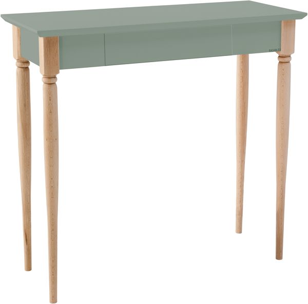 Ragaba kleiner Schreibtisch mit Schublade, MDF & Massives Buchenholz, 65x40 cm, Salbei Grün