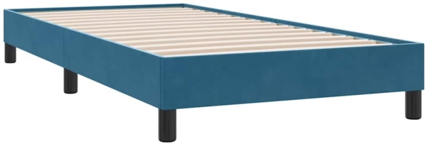 vidaXL Bettgestell ohne Matratze Dunkelblau 90x220 cm Samt 4101389 Bild 1