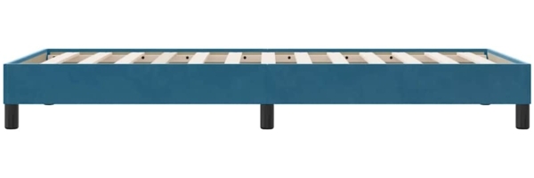 vidaXL Bettgestell ohne Matratze Dunkelblau 90x220 cm Samt 4101389 Bild 5