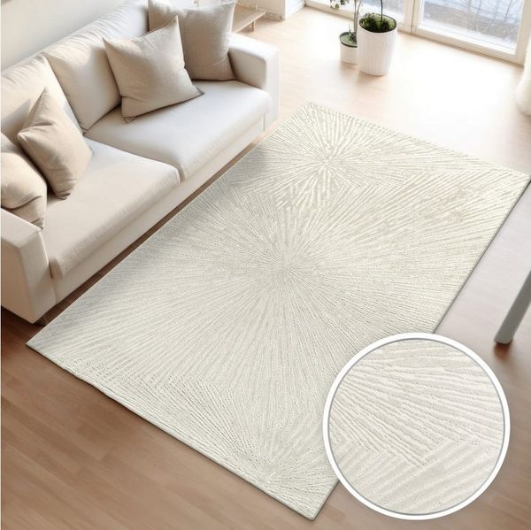 TT Home Teppich Diele, Esszimmer, Flur, Schlafzimmer, Wohnzimmer, Rechteckig, Höhe: 13 mm, Wohnzimmer Teppich Esszimmer Kurzflor Boho Design Skandinavisch Abstra