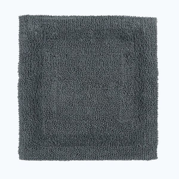 Homescapes Badematte Duschvorleger grau 50x50 cm aus 100% Baumwolle, Höhe 20 mm, 50x50 cm