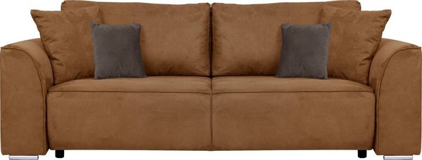 INOSIGN 3-Sitzer Beatrice Schlafsofa, wahlweise auch mit Bettfunktion und Bettkasten, incl. 2 Zierkissen