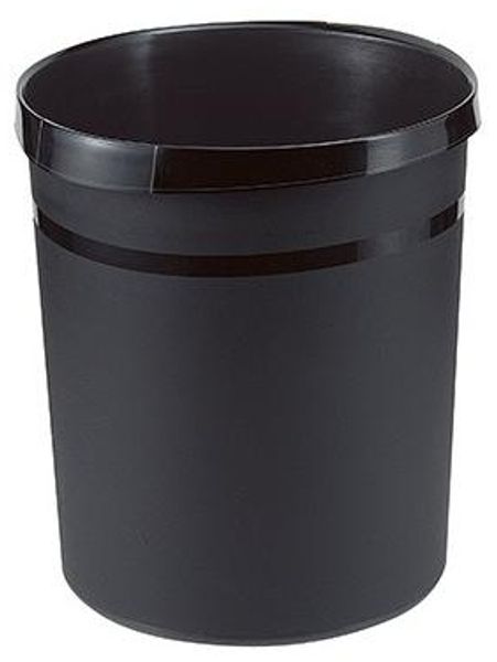 Han 'Grip' Papierkorb Grip, mit umlaufendem Griffrand und 2 Griffmulden, 18 Liter, Schwarz
