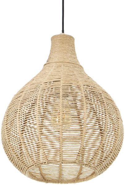 LED Pendelleuchte 1-flammig mit Lampenschirm aus Jute, Ø 34cm Bild 10