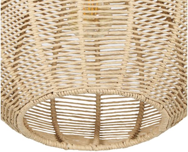 LED Pendelleuchte 1-flammig mit Lampenschirm aus Jute, Ø 34cm Bild 8