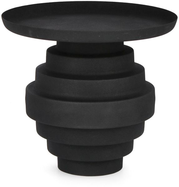 Beistelltisch Amba aus Metall, rundes Design, matt schwarz, Ø 40 cm, für dein Zuhause