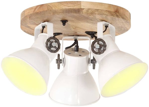 vidaXL Deckenlampe Industriestil 25 W Weiß 42x27 cm E27 320520