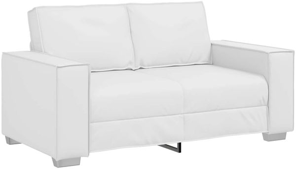 Zweisitzer-Sofa, Moderne Sofa Weiß 160 cm Kunstleder