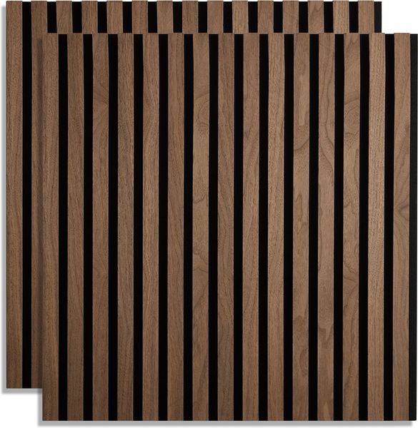 Akustikpaneele Holz 60 x 60 cm 2 Paneele Braun Wandpaneele Deckenpaneele 3D Wandpaneel Wandverkleidung Dekorpaneel