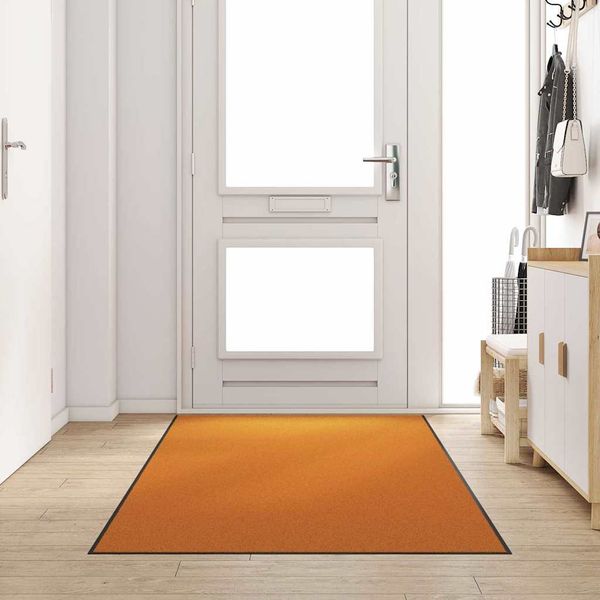 vidaXL Fußmatte Orange und Schwarz 120 x 300 cm 100% Polyamid 4100746