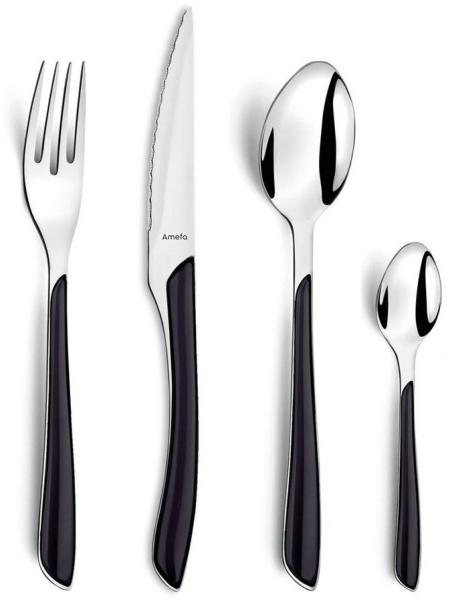 Amefa ECLAT Besteckset 24-teilig schwarz hochglanzpoliert