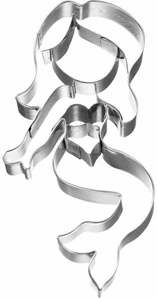 Ausstecher Meerjungfrau 11 cm Edelstahl [PG grün]