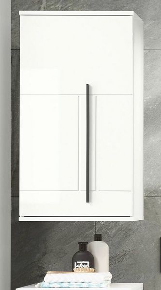 Furn. Design Hängeschrank Design-D (Badschrank in weiß Hochglanz, 45 x 85 cm) mit viel Stauraum