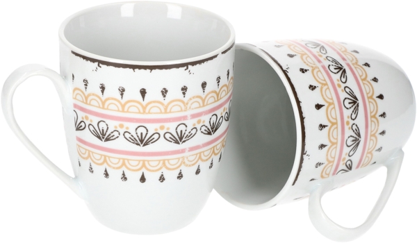 Van Well Viva 6tlg. Kaffeebecher-Set für 6 Personen Kaffeetasse Tasse XL edles Porzellan Becher Bild 3