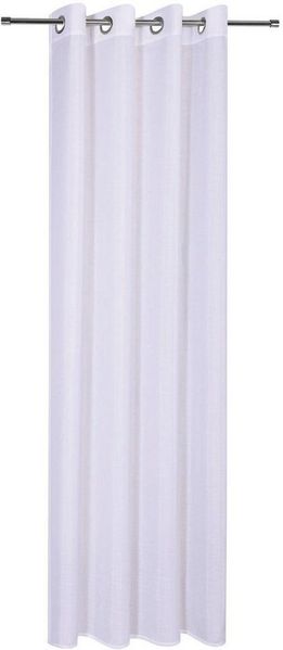 Gerster Vorhang Austen (1 St), Ösen, halbtransparent, Wirkware, recyceltes Polyester, monochrom, samt, Thermo