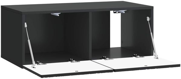 vidaXL Wandmontierter TV-Schrank 98 x 41 x 30 cm Schwarz Holzwerkstoff 898866 Bild 2