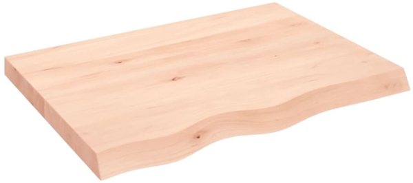 vidaXL Waschtischplatte 80x60x(2-6) cm Massivholz Unbehandelt 3156028