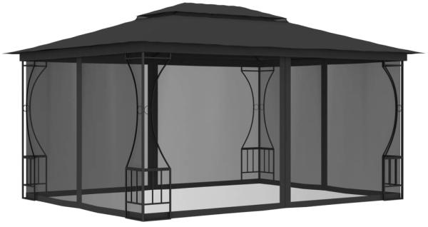 vidaXL Pavillon mit Netz 300x400x265 cm Anthrazit 48598