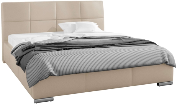 99rooms Jayden Polsterbett ohne Bettkasten 160x200 cm Velours Jasmine Beige Bild 2